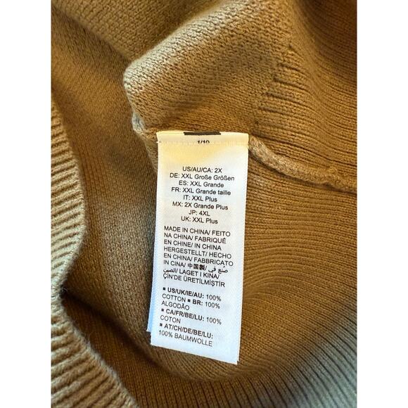 056‎ The Drop NWT Women's Carter Super Soft Capers Olive Crewneck Sweater Sz 2X - Picture 4 of 6
